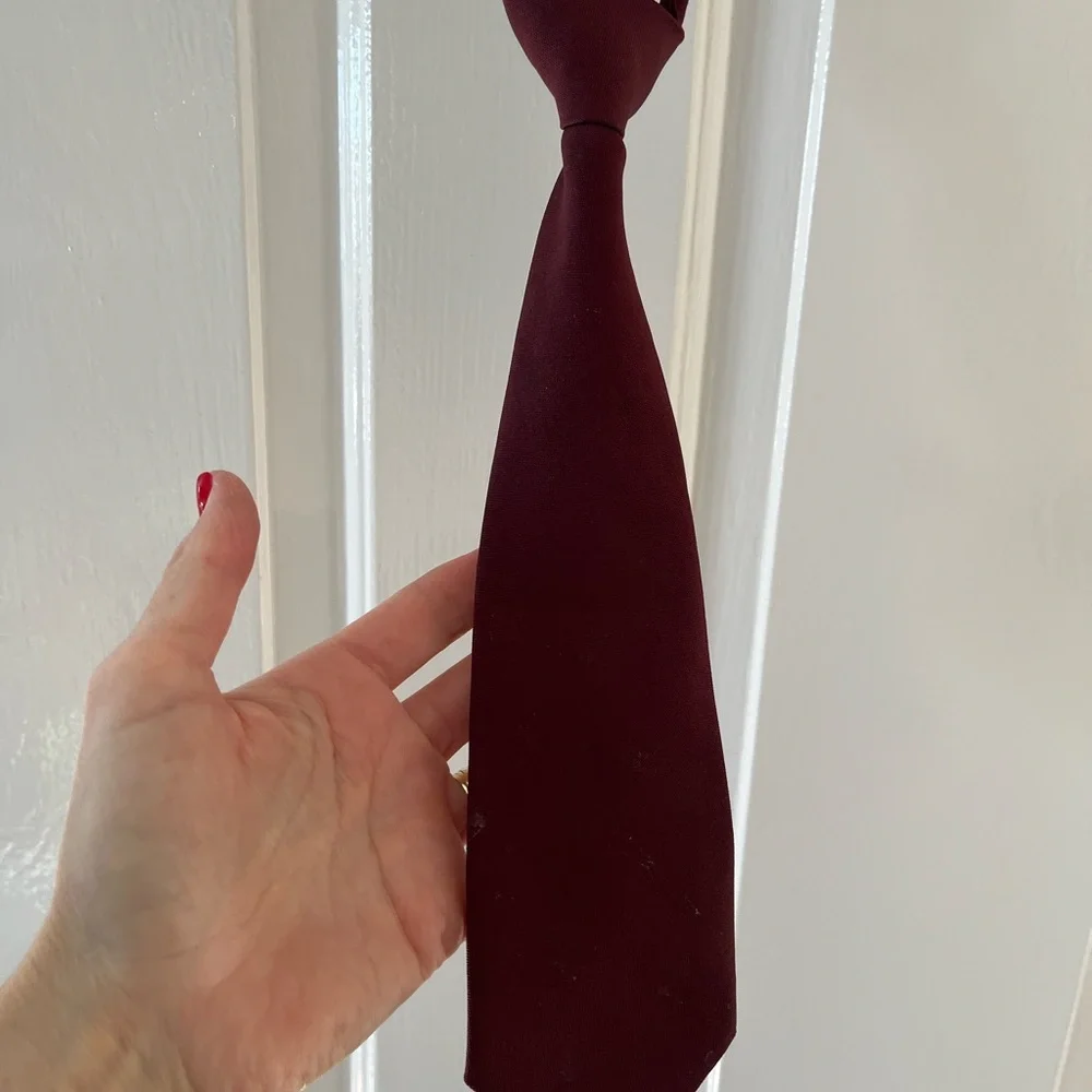 AFT kids adjustable bow tie 12 inches maroon colored